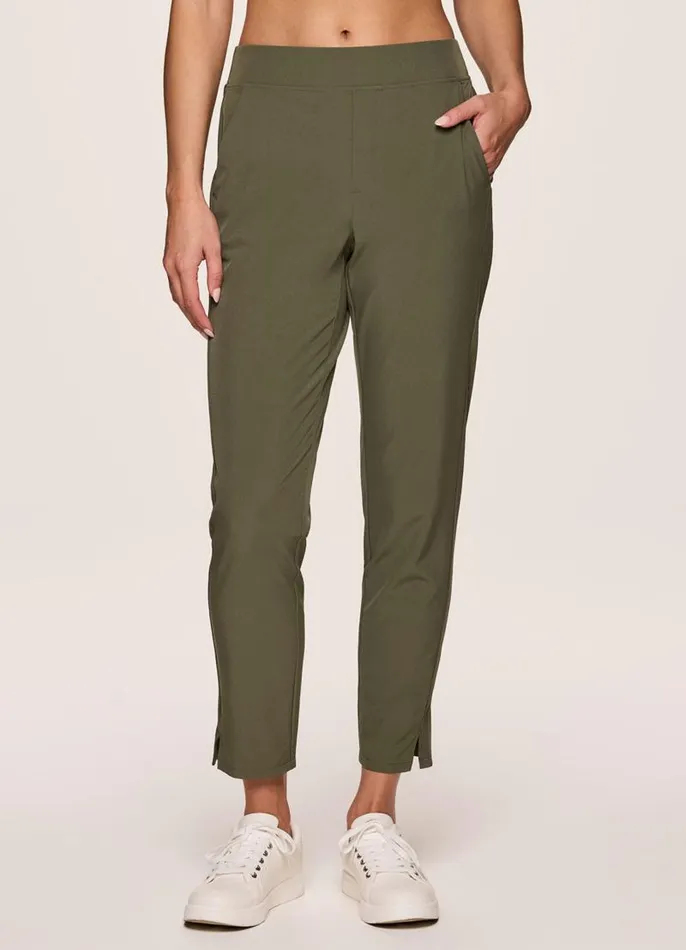 Women Everyday Ribbed Ankle Pant Olive RBX Active Pants