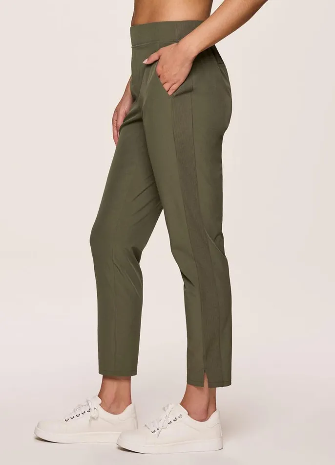 Women Everyday Ribbed Ankle Pant Olive RBX Active Pants