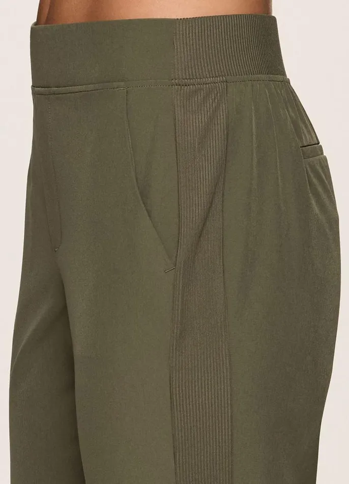 Women Everyday Ribbed Ankle Pant Olive RBX Active Pants