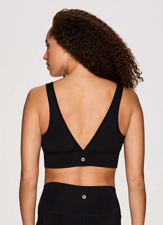 Women Everyday Zip Front Bra Black RBX Active Sports Bras