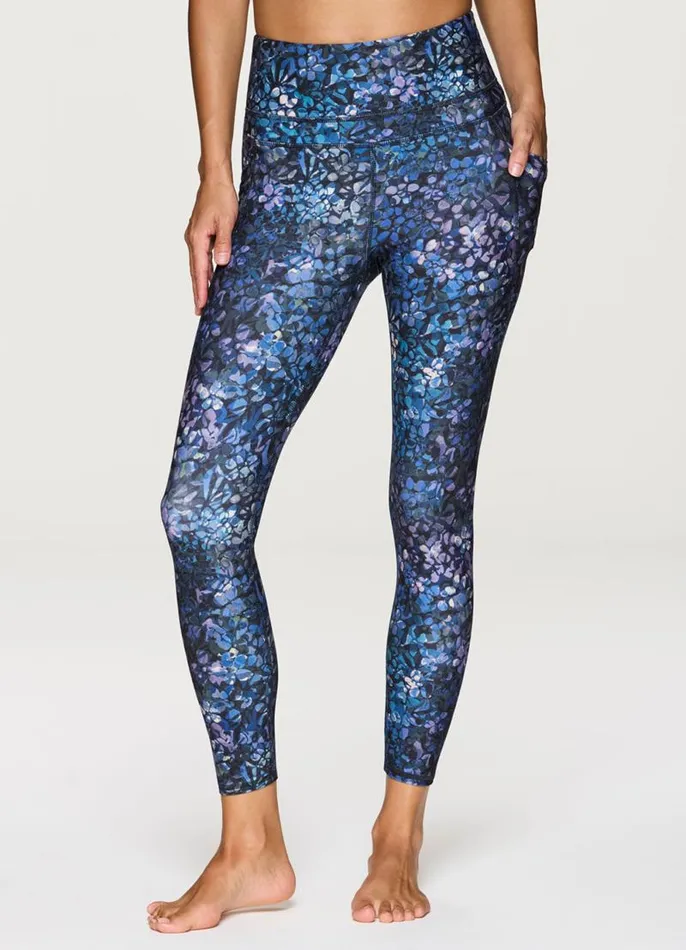 Women Fall Blooms Super Soft 78 Legging Multi RBX Active Leggings