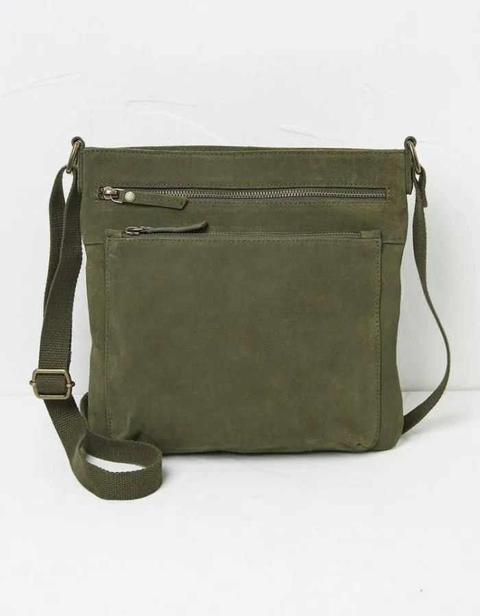 Women FatFace Bags and Wallets Allie Crossbody Bag Khaki Green