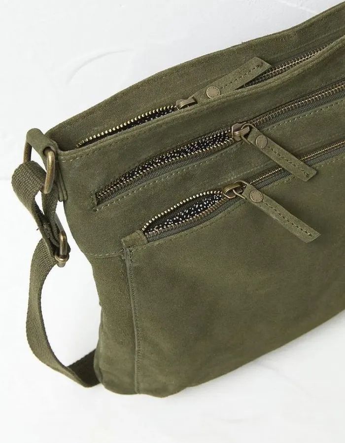 Women FatFace Bags and Wallets Allie Crossbody Bag Khaki Green