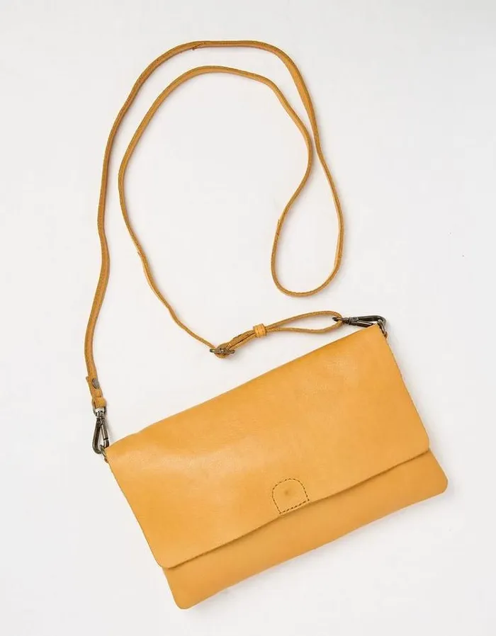Women FatFace Copper and Black FatFace All Dressed Up Elena Wristlet Crossbody Bag Mustard Yellow
