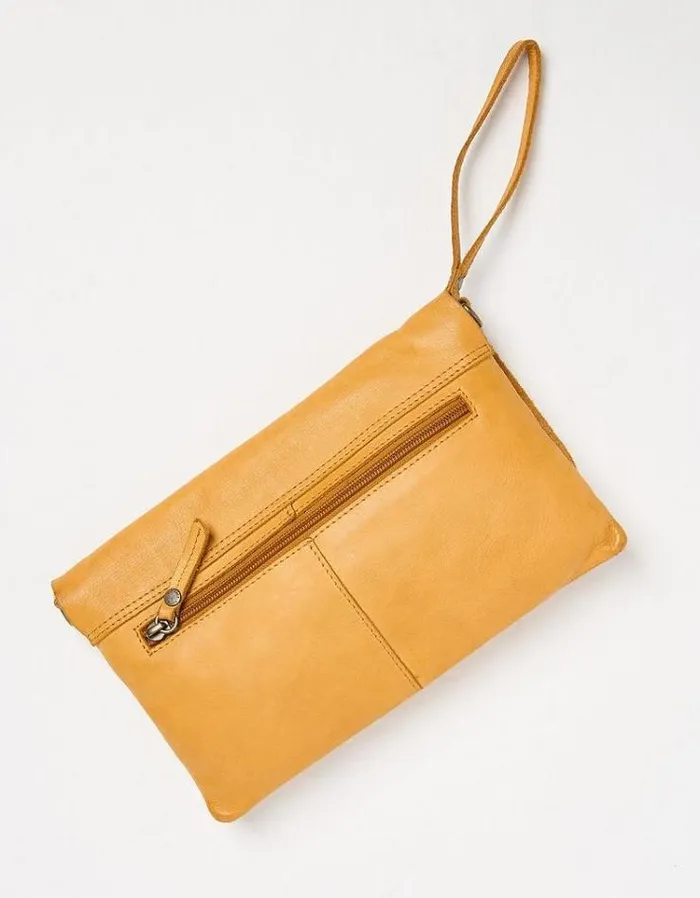 Women FatFace Copper and Black FatFace All Dressed Up Elena Wristlet Crossbody Bag Mustard Yellow