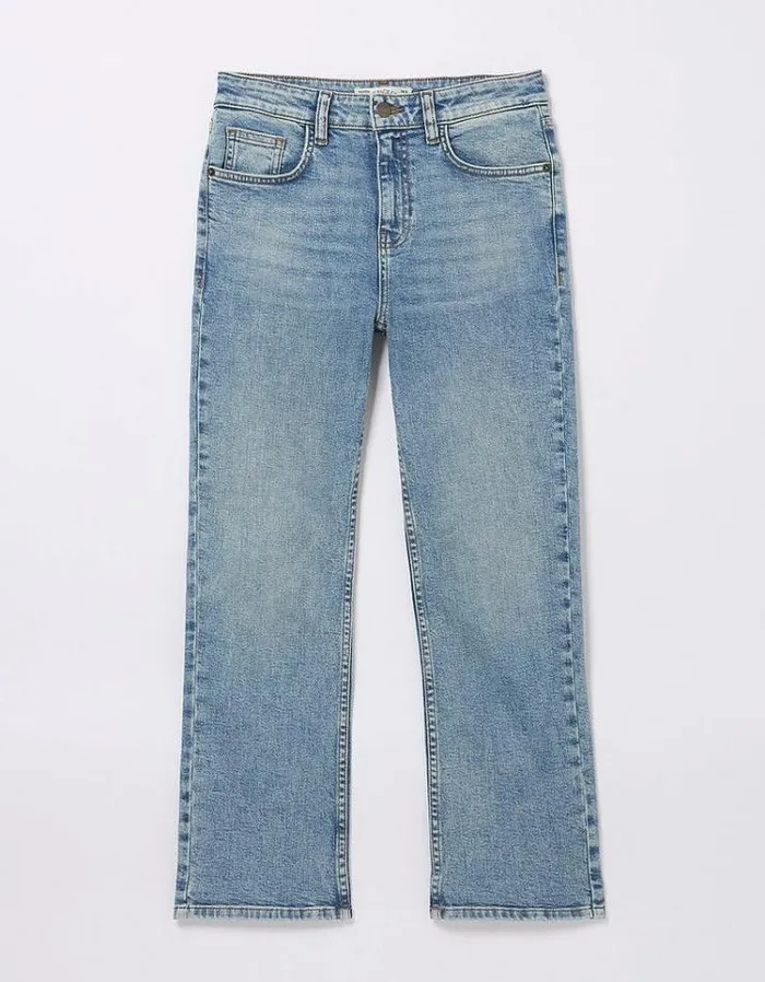 Women FatFace Jeans and Dungarees Capri Sway Cropped Jeans Light Denim Blue