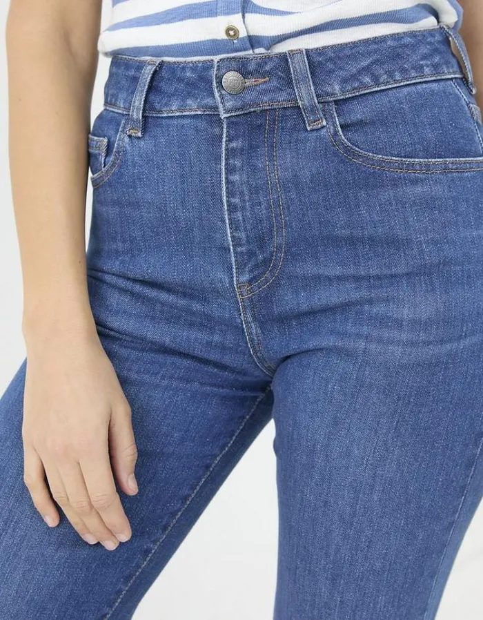 Women FatFace Jeans and Dungarees Elise Wide Leg Jeans Indigo Blue