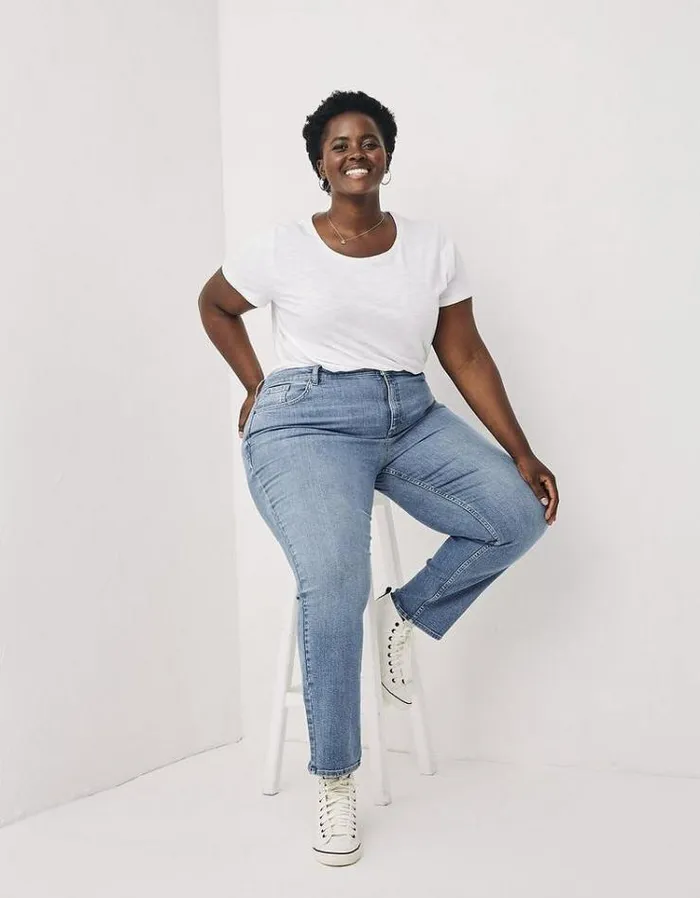 Women FatFace Jeans and Dungarees Sway Slim Leg Comfort Stretch Jeans Vintagepale