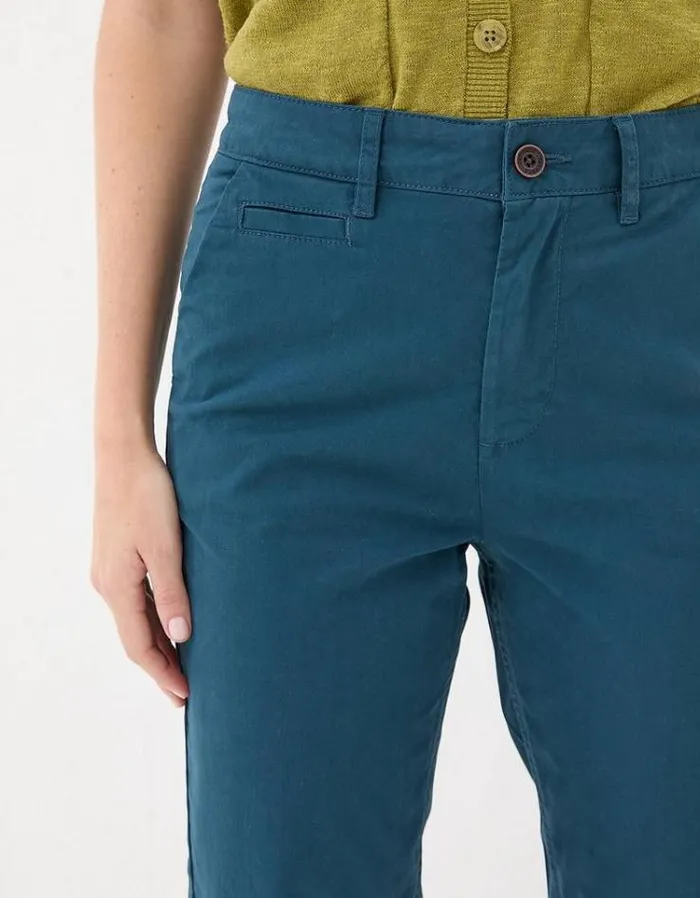 Women FatFace Pants and Leggings Rye Chinos Teal Blue