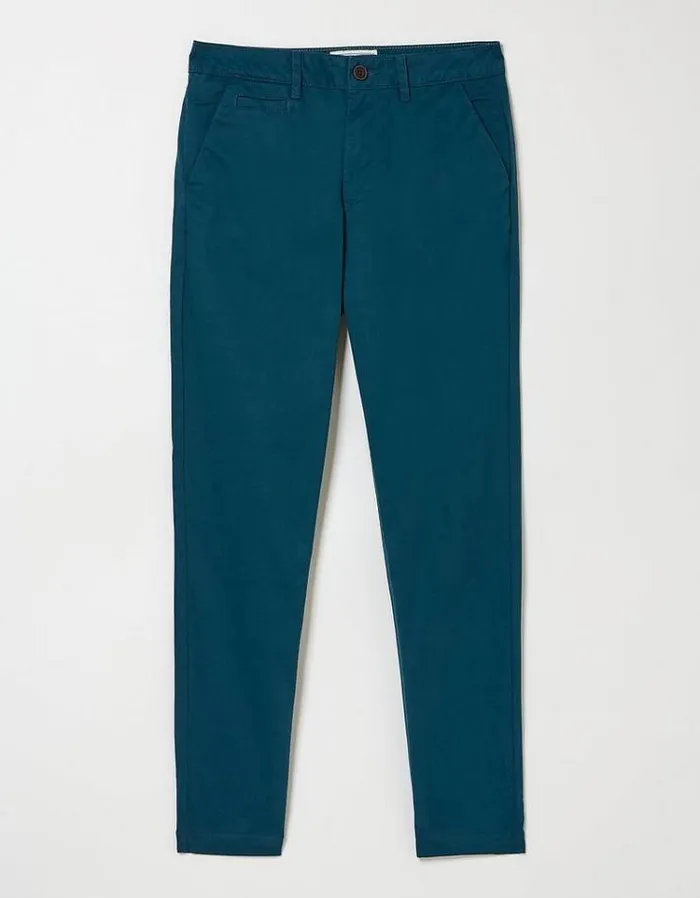 Women FatFace Pants and Leggings Rye Chinos Teal Blue