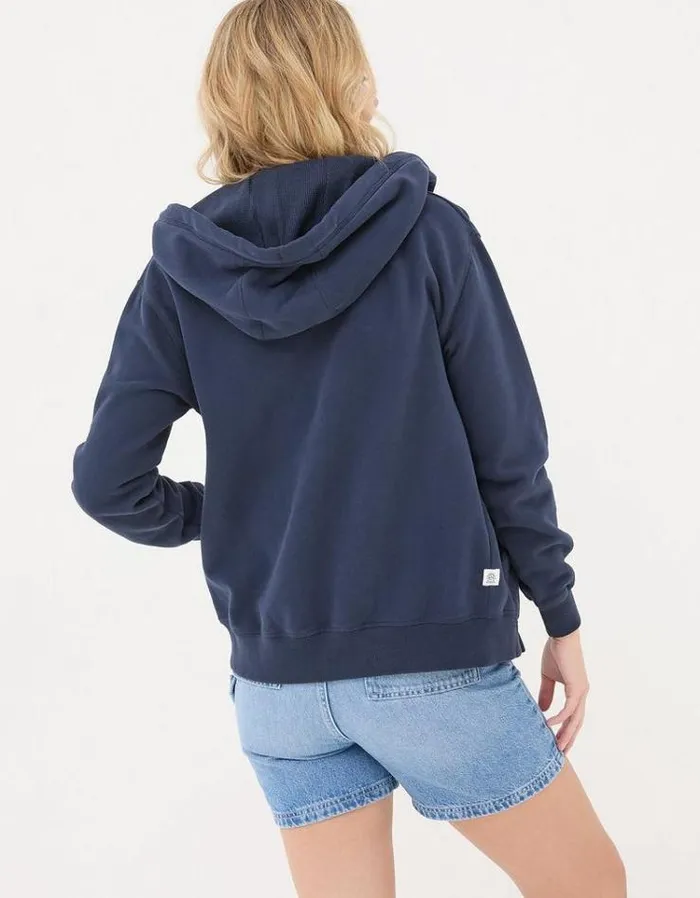 Women FatFace Sweatshirts and Hoodies Amy Zip Through Hoodie Navy