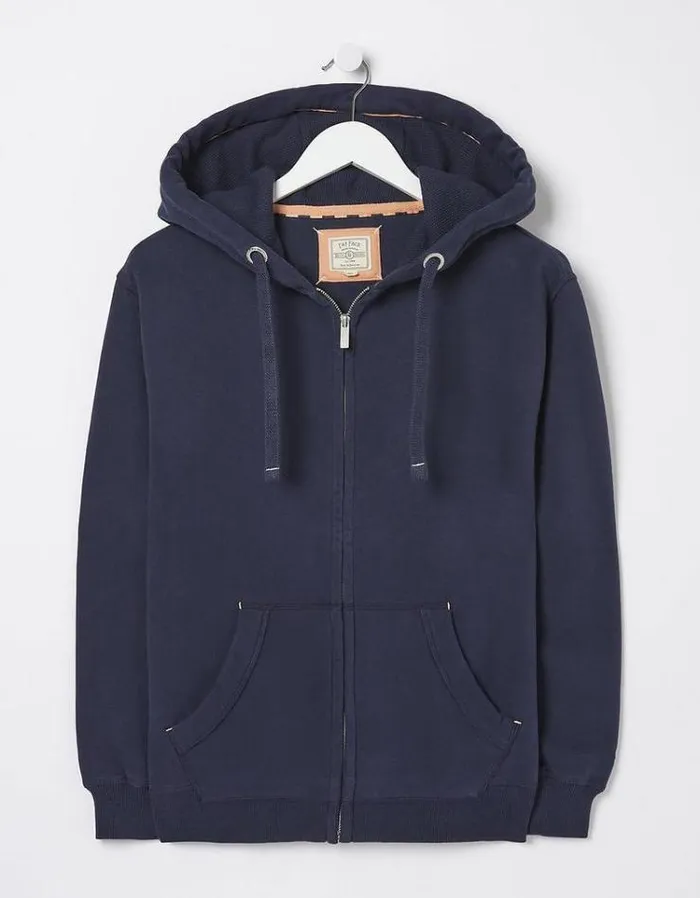 Women FatFace Sweatshirts and Hoodies Amy Zip Through Hoodie Navy