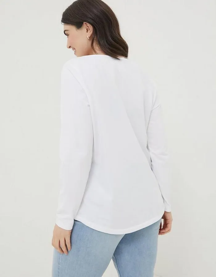 Women FatFace Tops and TShirts Bree TShirt White