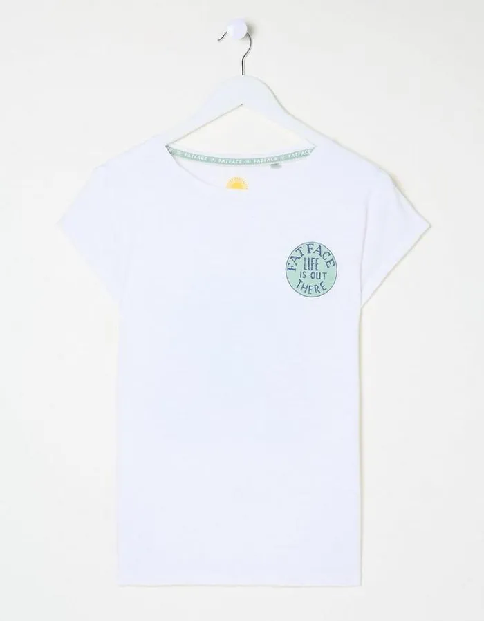 Women FatFace Tops and TShirts Canada Slogan Graphic TShirt White