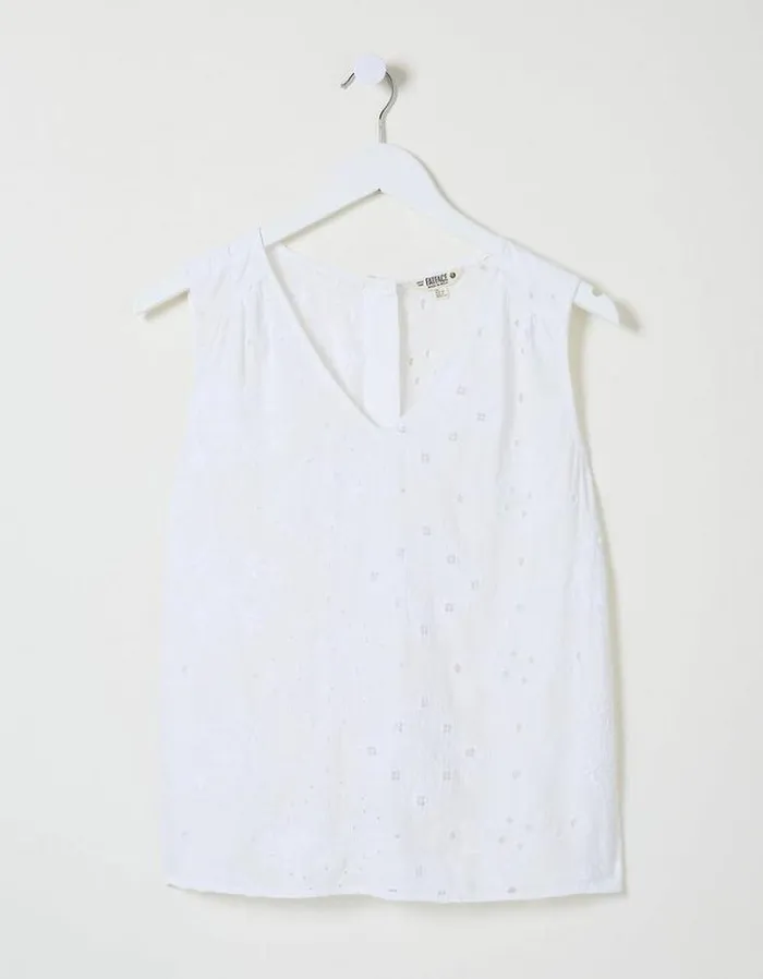 Women FatFace Tops and TShirts Erlea Cami White