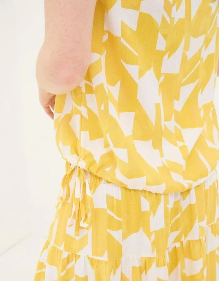 Women FatFace Tops and TShirts Lyra Med Geo Camisole Lemon Yellow