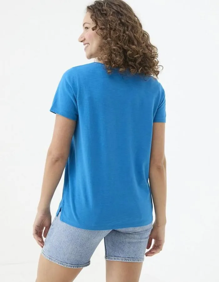 Women FatFace Tops and TShirts Maggie T Shirt Teal Blue