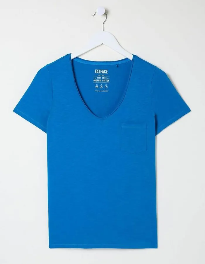 Women FatFace Tops and TShirts Maggie T Shirt Teal Blue
