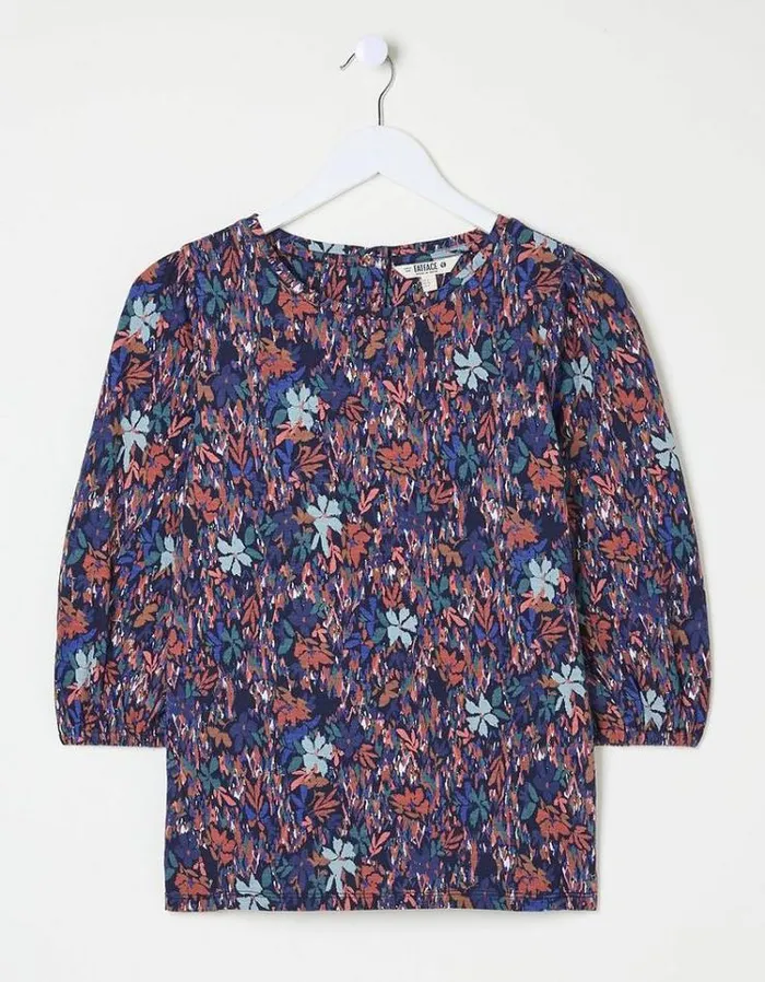 Women FatFace Tops and TShirts Penny Expressive Top Navy
