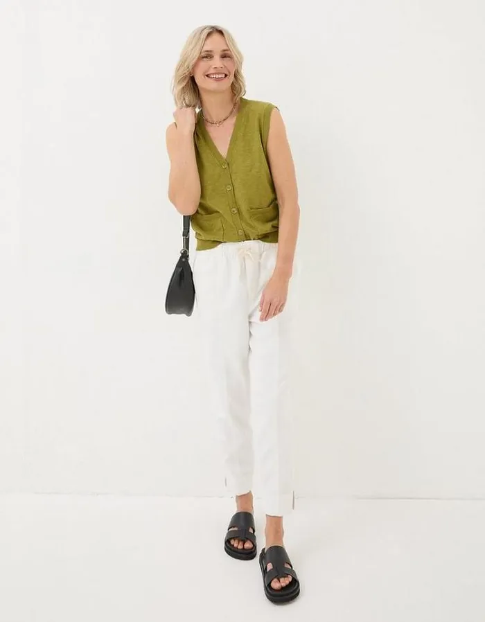 Women FatFace Tops and TShirts Theodora Tank Olive Green