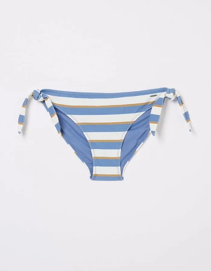 Women FatFace Vacation Shop Ellis Stripe Bikini Bottoms Blue