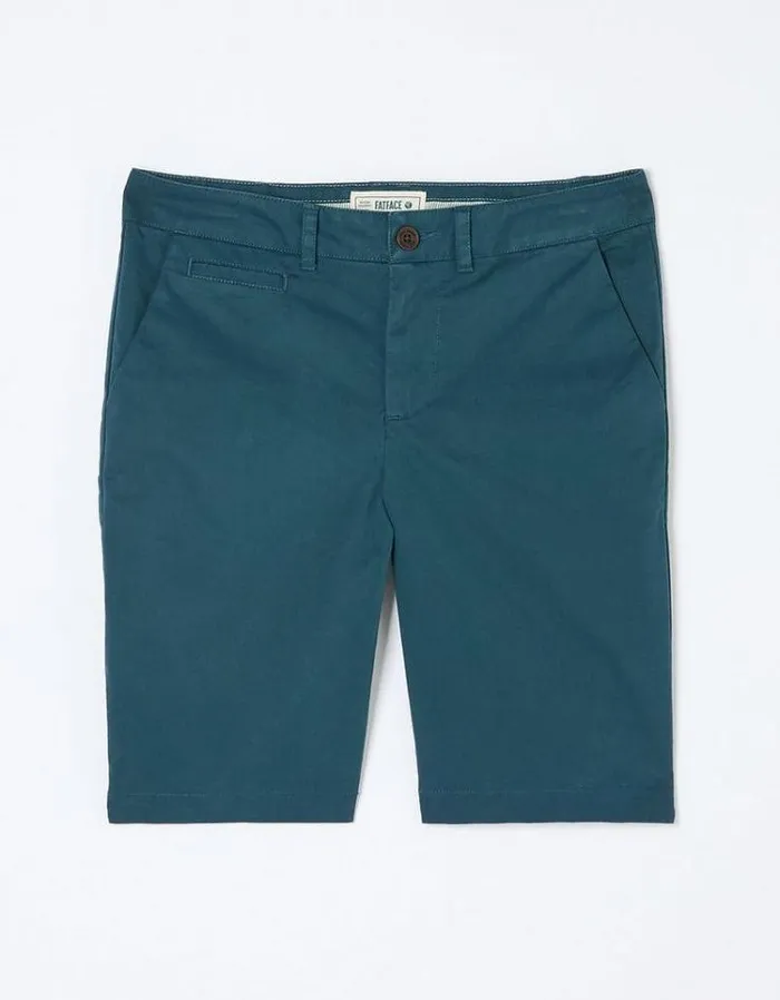 Women FatFace Vacation Shop Falmouth Chino Shorts Teal Blue