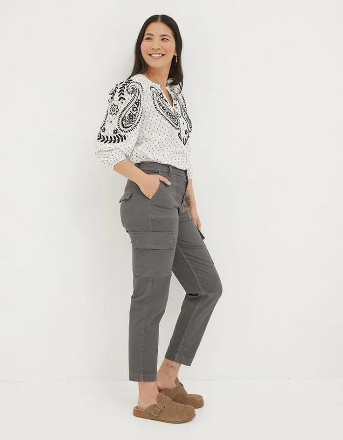 Women FatFace Women039s Sale Aspen Cargo Chinos Washed Grey