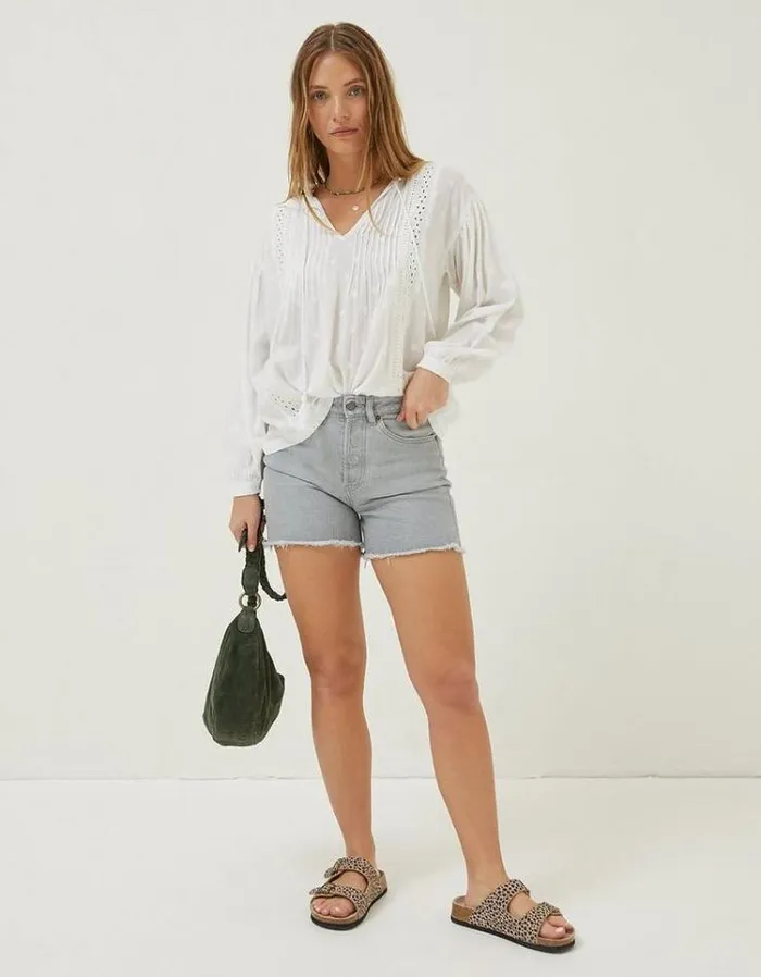 Women FatFace Women039s Sale Courtney Cut Off Denim Grey