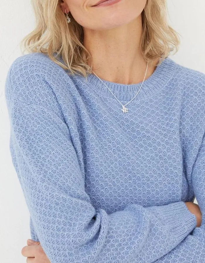 Women FatFace Women039s Sale Ellie Sweater Chambray Blue