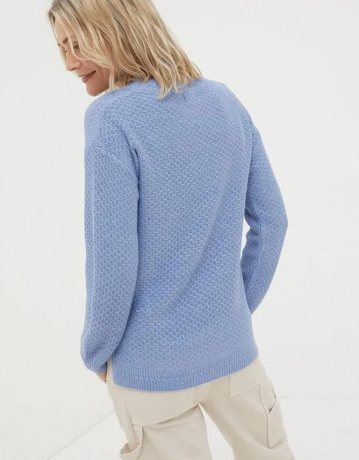 Women FatFace Women039s Sale Ellie Sweater Chambray Blue