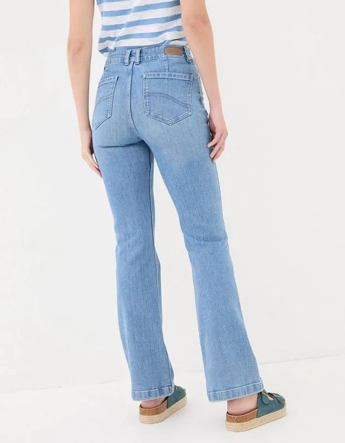 Women FatFace Women039s Sale Fly Flare Jeans Light Vintage Blue