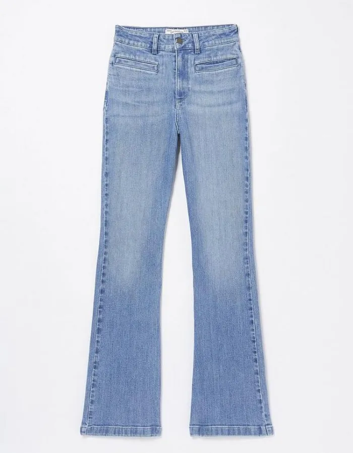 Women FatFace Women039s Sale Fly Flare Jeans Light Vintage Blue