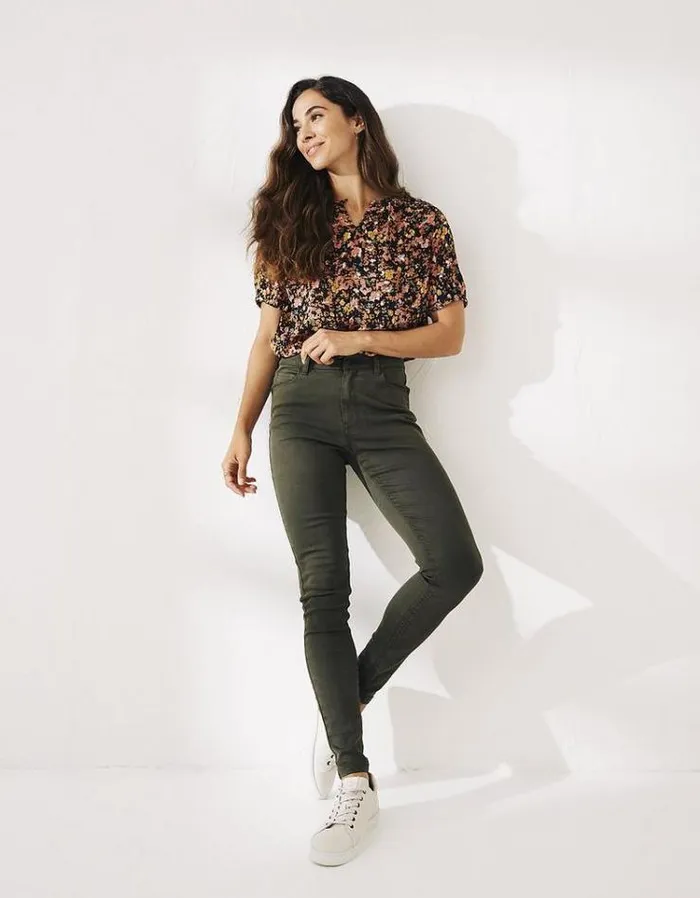 Women FatFace Women039s Sale Harlow High Waist Jeggings Khaki Green