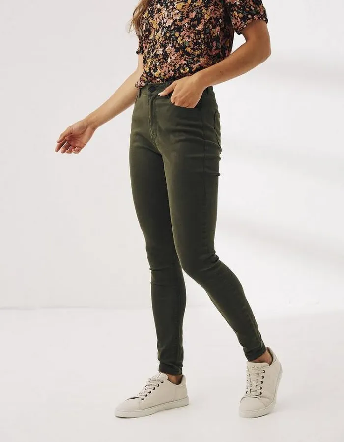 Women FatFace Women039s Sale Harlow High Waist Jeggings Khaki Green