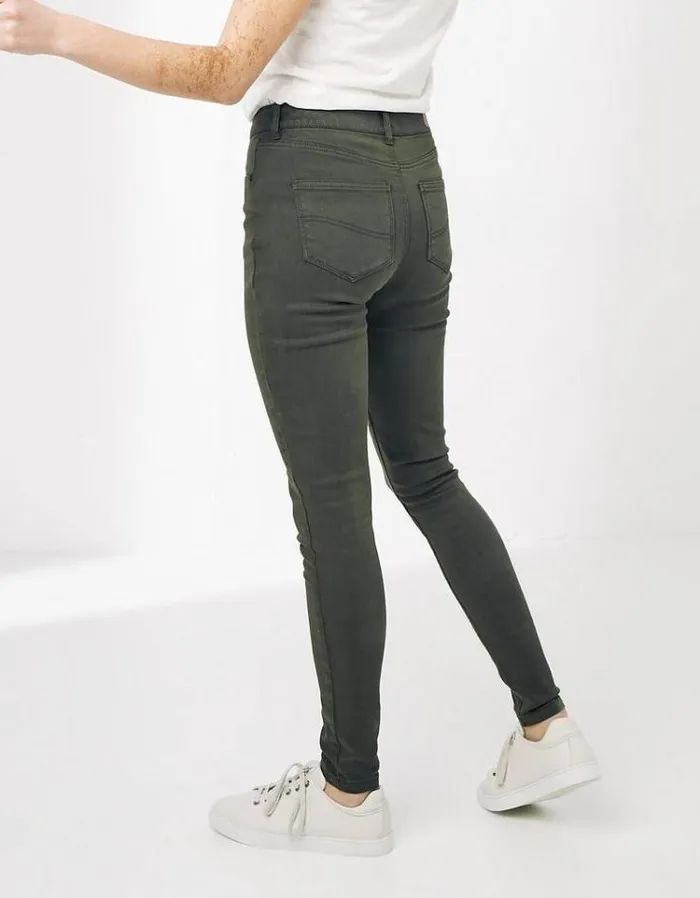 Women FatFace Women039s Sale Harlow High Waist Jeggings Khaki Green