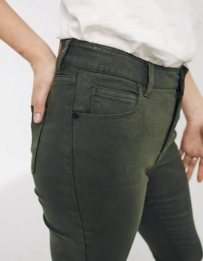 Women FatFace Women039s Sale Harlow High Waist Jeggings Khaki Green