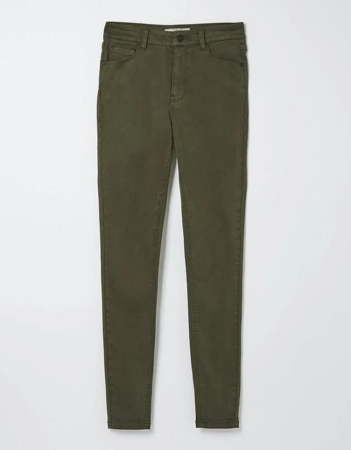 Women FatFace Women039s Sale Harlow High Waist Jeggings Khaki Green