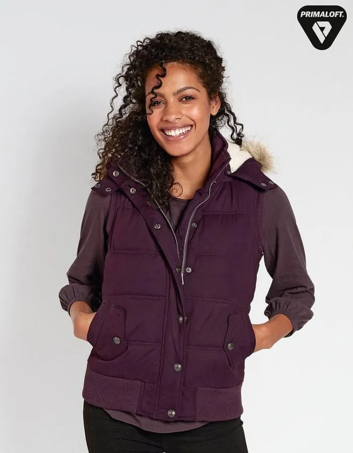 Women FatFace Women039s Sale Heritage Vest Plum