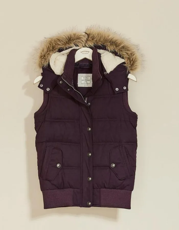 Women FatFace Women039s Sale Heritage Vest Plum
