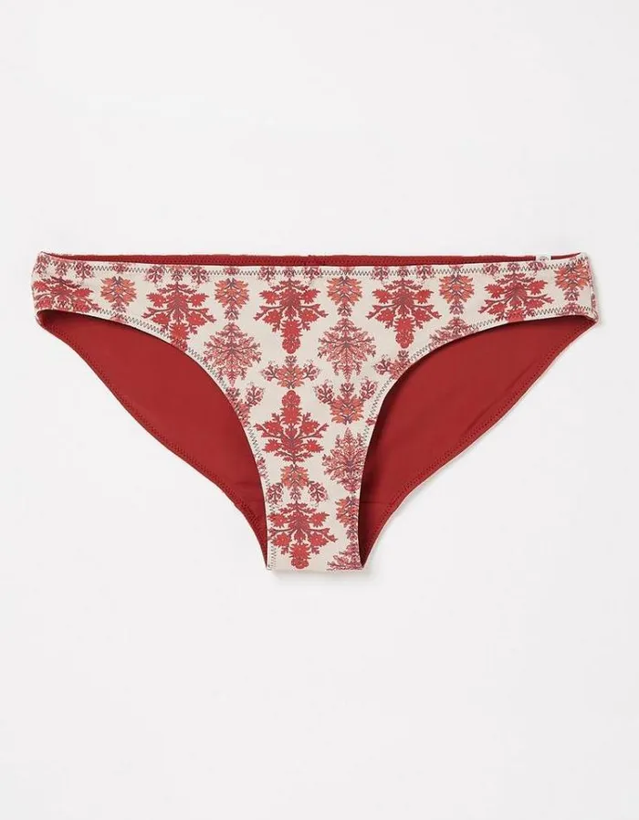 Women FatFace Women039s Sale Jaipur Floral Bikini Bottoms Hot Orange