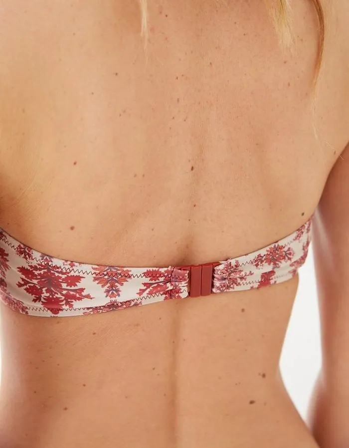 Women FatFace Women039s Sale Jaipur Floral Twist Bikini Top Hot Orange
