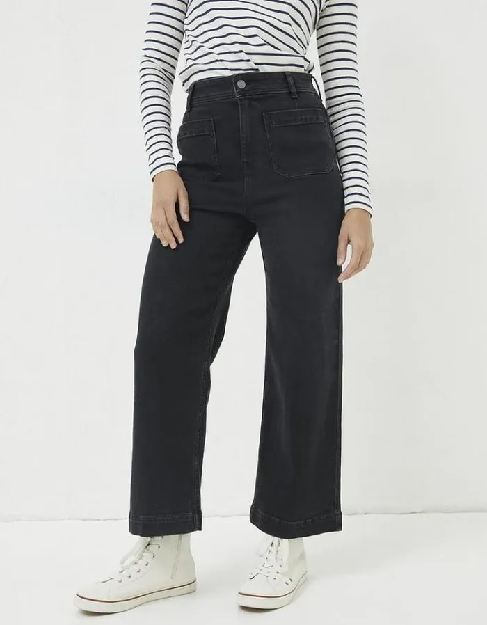 Women FatFace Women039s Sale Keswick Wide Leg Jeans Black