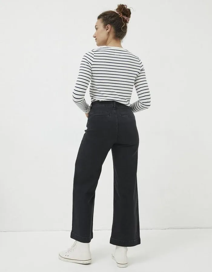 Women FatFace Women039s Sale Keswick Wide Leg Jeans Black