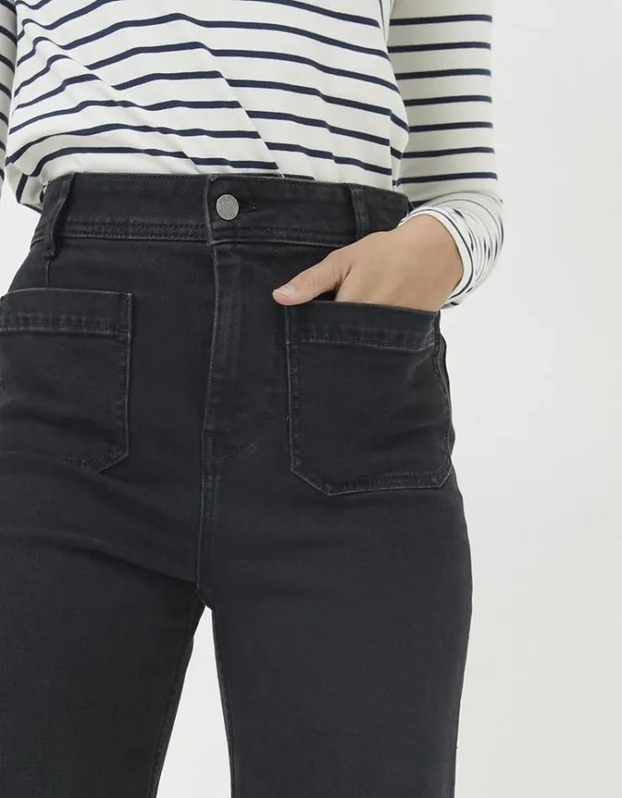 Women FatFace Women039s Sale Keswick Wide Leg Jeans Black