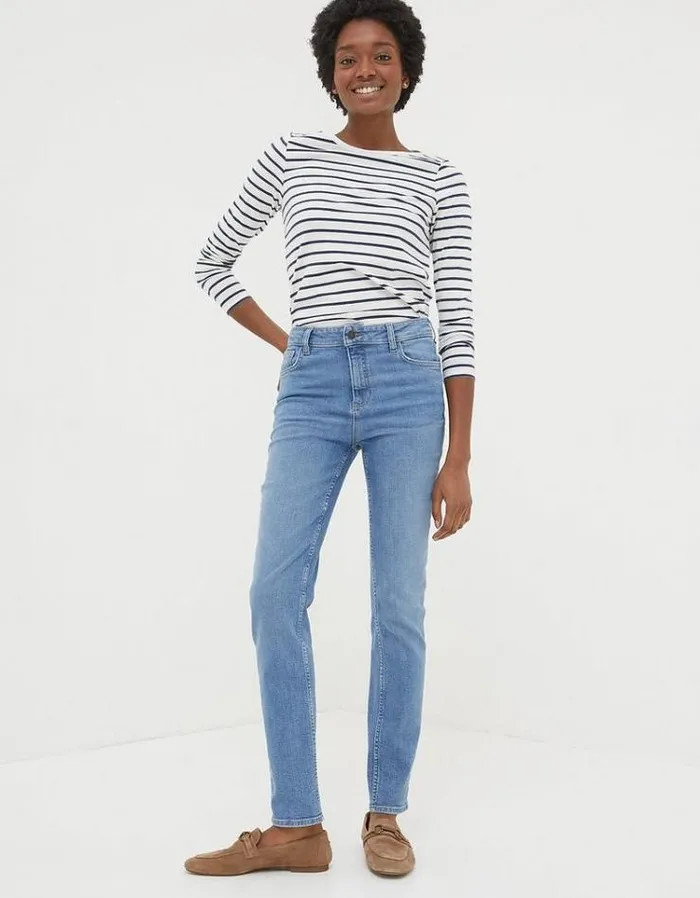 Women FatFace Women039s Sale Sway Slim Jeans Light Vintage Blue