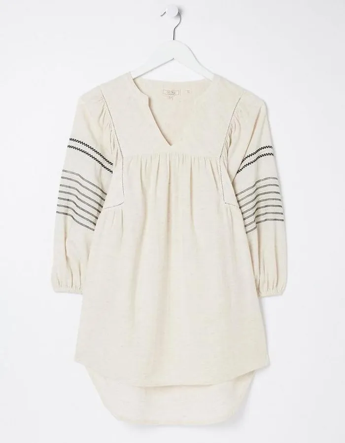 Women FatFace Women039s Sale Tori Embroidered Tunic Oatmeal