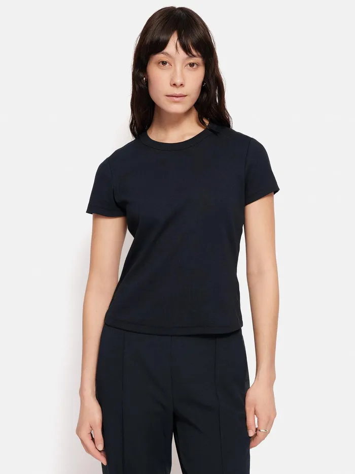 Women Fine Cotton Tee Navy Jigsaw Suits and Tailoring