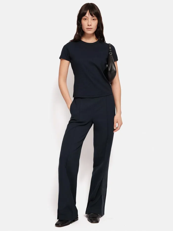 Women Fine Cotton Tee Navy Jigsaw Suits and Tailoring