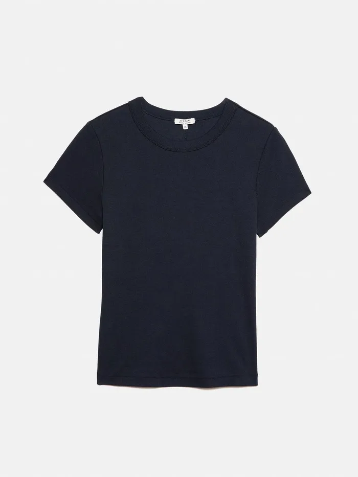 Women Fine Cotton Tee Navy Jigsaw Suits and Tailoring
