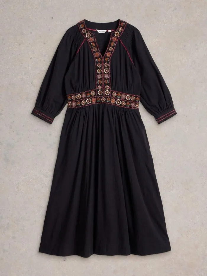 Women Finn Embellished Dress Black Multi White Stuff Dresses Women Finn Embellished Dress Black Multi White Stuff Dresses